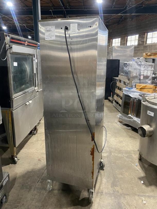 Alto-Shaam Commercial Stainless Steel Dutch Door Dual Compartment Mobile Hot Food Heated Holding Cabinet! With Built In Pan Holding Racks! Model: 1000-UP SN: 2049363-000! 120V 1 Phase! On Casters! - Image 2 of 9