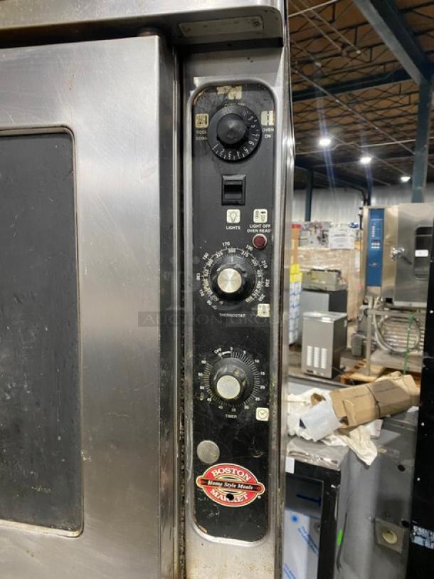 Blodgett Boston Market Style Commercial Stainless Steel Natural Gas Powered Double Stacked Convection Oven! With Wired Oven Racks! On Casters! 2X Your Bid Makes One Unit! - Image 7 of 8