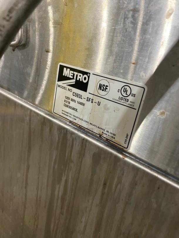 Metro C5 Series Commercial Stainless Steel Undercounter Mobile Heated Holding/Proofing Cabinet! Model: C593L-SFS-U SN: C59E005803L! 120V 1 Phase! On Casters! - Image 5 of 8