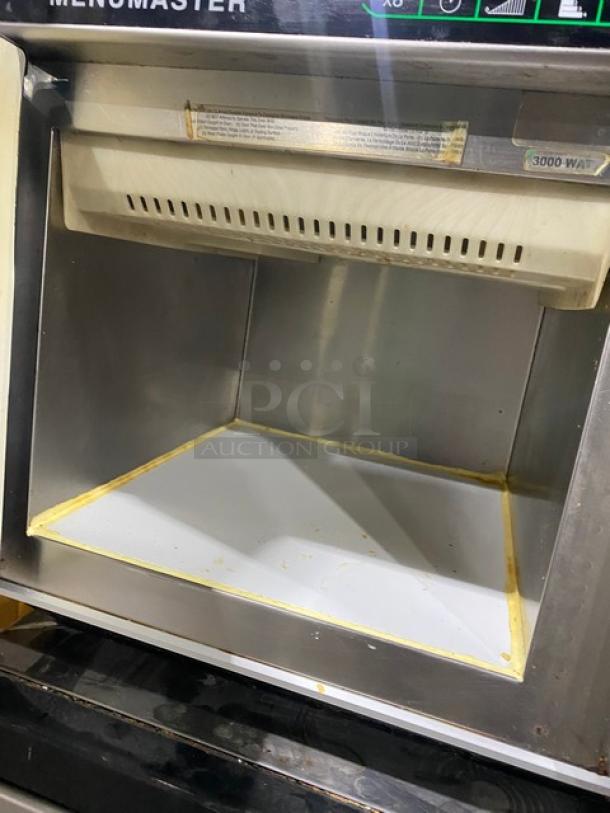 MenuMaster Commercial Stainless Steel Countertop Microwave Oven! With Programable Touch Pad! Model: MRC30S2 SN: 1201109733! 208/240V! - Image 5 of 8