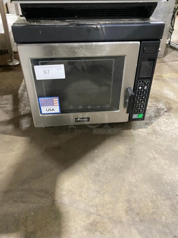 Amana Commercial Stainless Steel Countertop Microwave Oven! With Touch Pad! Model: RC30S2 SN: 2102120467! 208/240V! - Image 1 of 8