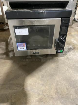 Amana Commercial Stainless Steel Countertop Microwave Oven! With Touch Pad! Model: RC30S2 SN: 2102120467! 208/240V!