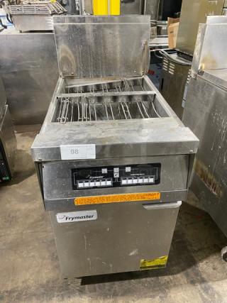 FryMaster Commercial Stainless Steel Natural Gas Powered Pasta Cooker/Rethermalizer! With Back Splash! Model: FBCR18CSE SN: 1412HR0006! 110-120V 1 Phase! On Casters!