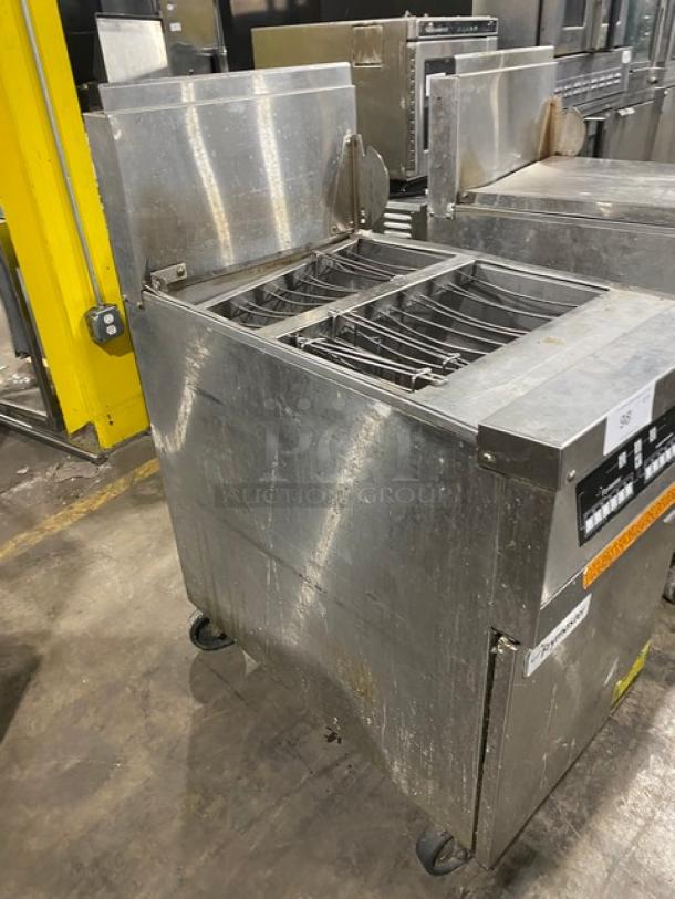 FryMaster Commercial Stainless Steel Natural Gas Powered Pasta Cooker/Rethermalizer! With Back Splash! Model: FBCR18CSE SN: 1412HR0006! 110-120V 1 Phase! On Casters! - Image 2 of 10