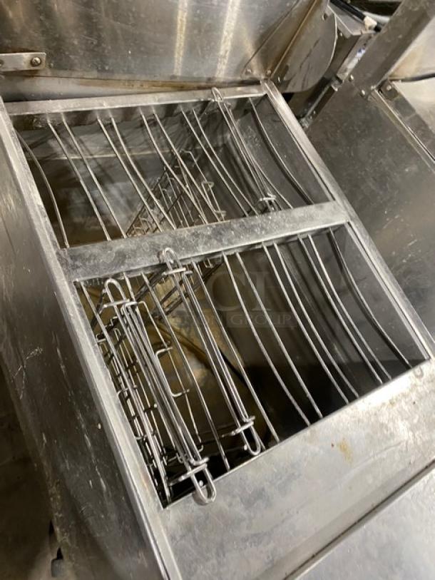 FryMaster Commercial Stainless Steel Natural Gas Powered Pasta Cooker/Rethermalizer! With Back Splash! Model: FBCR18CSE SN: 1412HR0006! 110-120V 1 Phase! On Casters! - Image 5 of 10