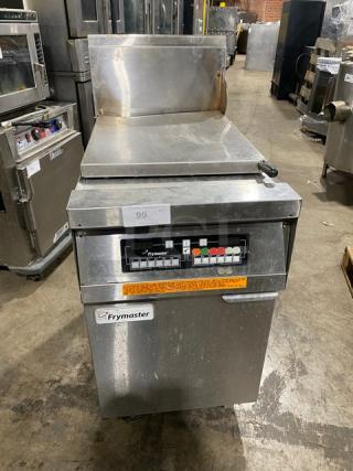 FryMaster Commercial Stainless Steel Natural Gas Powered Pasta Cooker/Rethermalizer! With Back Splash! Model: FBCR18CSE SN: 1605HR0004! 110-120V 1 Phase! On Casters!
