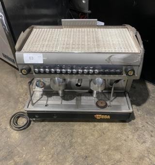 Wega Sphera Series Commercial Stainless Steel Countertop EVD 2-Group Espresso Machine! Model: SPHERA.EVD.2 SN: 230002! 230V!