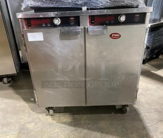 FWE Commercial Stainless Steel Electric Powered Undercounter 16 Pan Mobile Insulated Heated Holding Cabinet! Energy Star Certified! With Built In Pan Holding Racks! Model: HLC-16-CHP SN: 206891204! 120V 1 Phase! On Casters!