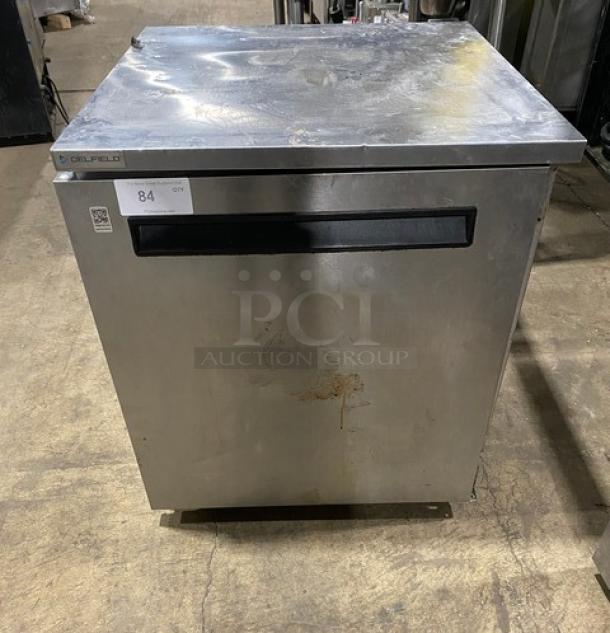 Delfield Commercial Stainless Steel Single Door Undercounter Worktop Refrigerator! Model: 406P-STAR2 SN: 2001152001125! 115V 1 Phase! On Casters! - Image 1 of 7