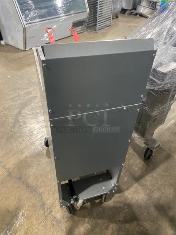 Cooler Depot USA Commercial Stainless Steel Liquid Propane Powered Deep Fat Fryer! With Back Splash & Basket Hanger! With 2 Frying Baskets! Model: CCF3-LPG SN: 2024000VIV230428230500019! On Casters! - Image 4 of 8