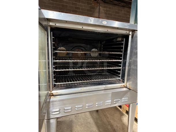 Blodgett Commercial Stainless Steel Natural Gas Powered Single Stack Convection Oven! With Wired Oven Racks! On Legs With Casters! - Image 5 of 7