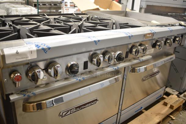 BRAND NEW SCRATCH AND DENT! Southbend 4601DD-2GR Stainless Steel Commercial Natural Gas Powered 6 Burner Range w/ Flat Top Griddle and 2 Ovens. - Image 5 of 12