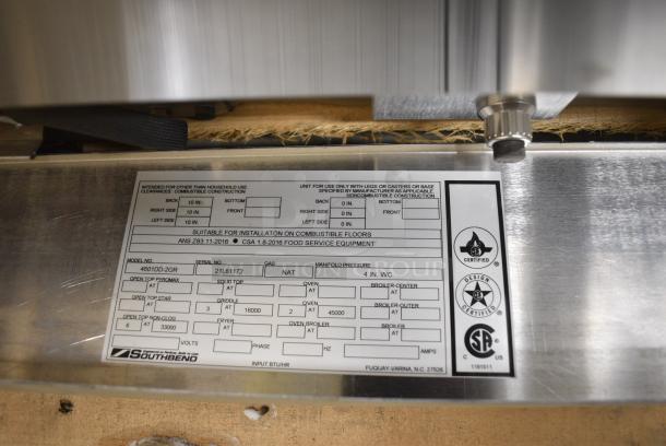 BRAND NEW SCRATCH AND DENT! Southbend 4601DD-2GR Stainless Steel Commercial Natural Gas Powered 6 Burner Range w/ Flat Top Griddle and 2 Ovens. - Image 12 of 12