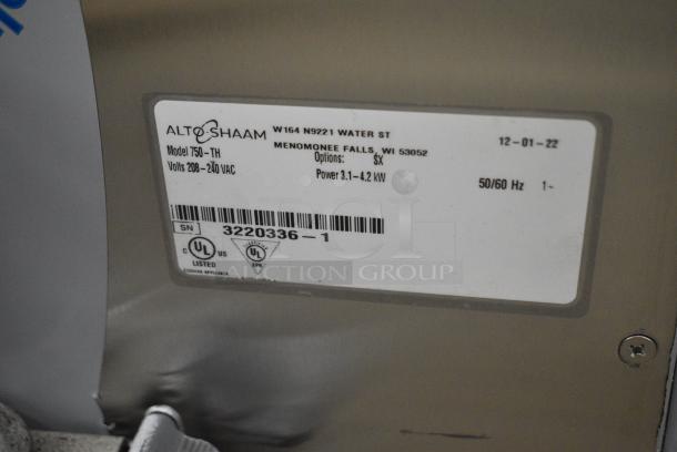 BRAND NEW SCRATCH AND DENT! 2022 Alto Shaam 750-TH Stainless Steel Undercounter Cook and Hold Oven on Commercial Casters. 208-240 Volts, 1 Phase. - Image 8 of 8