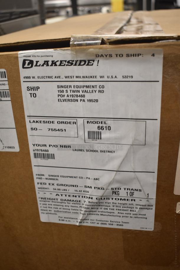 BRAND NEW IN BOX! Lakeside 6610 Ergo-One System Utility Cart, 2 Shelf: 18″ x 27″, 300-Lb. Capacity - Image 3 of 3
