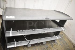 BRAND NEW SCRATCH AND DENT! Hatco HXMS-48D LED 48" Slanted Double Shelf Merchandiser. 120/208-240 Volts, 1 Phase.