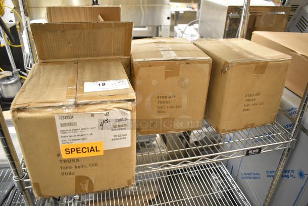 4 Cases of 80 Boxes of 12 BRAND NEW! Walco TRU451 9 3/4" Dinner Knife with 18/10 Stainless Grade. 4 Times Your Bid! - Image 2 of 4