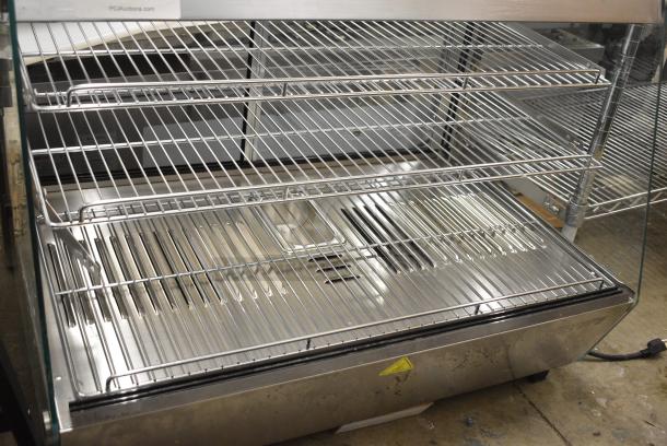 BRAND NEW SCRATCH AND DENT! ServIt 423HDM36SA 36" Self / Full Service 3 Shelf Countertop Heated Display Case with Sliding Doors. 120 Volts, 1 Phase. Tested and Working! - Image 2 of 5