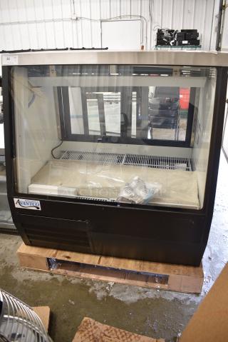 BRAND NEW SCRATCH AND DENT! 2023 Avantco 178DDLC50B 50" Black Square Glass Refrigerated Double-Duty Deli Case. 115 Volts, 1 Phase. Tested and Working!