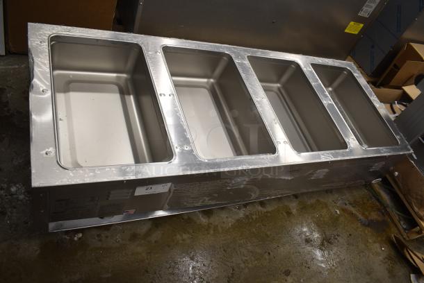 BRAND NEW SCRATCH AND DENT! 2024 Eagle SHT4-240 Stainless Steel Commercial Electric Powered 4 Bay Steam Table. 240 Volts, 1 Phase. - Image 4 of 8