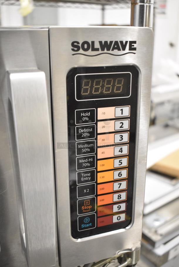 BRAND NEW SCRATCH AND DENT! 2024 Solwave 180MW1000SS Stainless Steel Commercial Microwave with Push Button Controls. 120 Volts, 1 Phase. - Image 3 of 6