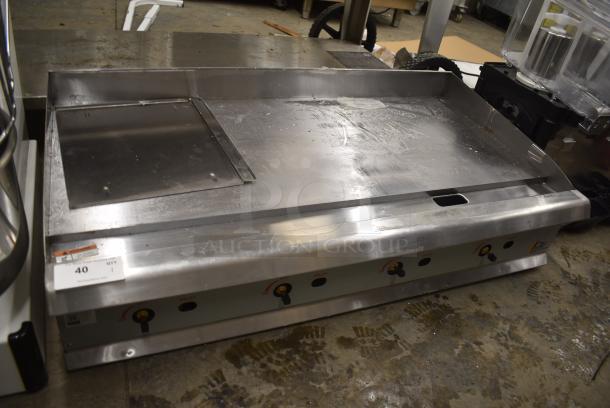 BRAND NEW SCRATCH AND DENT! 2024 Cooking Performance Group GM-CPG-48-NL 351GMCPG48NL Stainless Steel 48" Natural Gas Countertop Griddle with Manual Controls. 120,000 BTU - Image 1 of 7