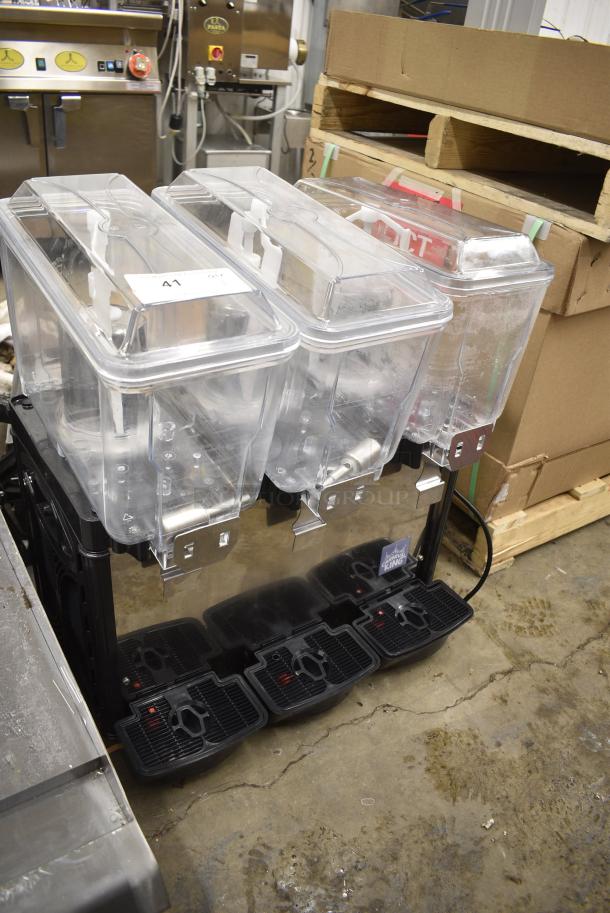 BRAND NEW SCRATCH AND DENT! 2024 Carnival King 382RBD3G3 Triple 3 Gallon Bowl Refrigerated Beverage Dispenser. 120 Volts, 1 Phase. Tested and Working! - Image 1 of 8
