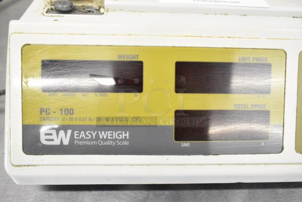2 Easy Weigh PC-100 Countertop Food Portioning Scale. 120 Volts, 1 Phase. 2 Times Your Bid! Tested and Working! - Image 3 of 8