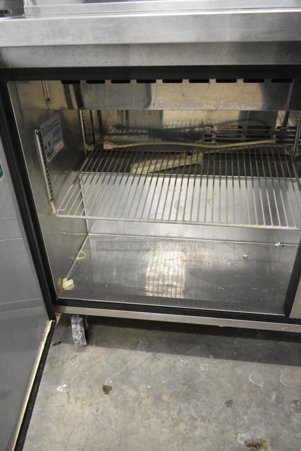 Turbo Air MST-60 Stainless Steel Commercial Sandwich Salad Prep Table Bain Marie Mega Top w/ 2 Tier Over Shelf on Commercial Casters. 115 Volts, 1 Phase. Tested and Working! - Image 2 of 7