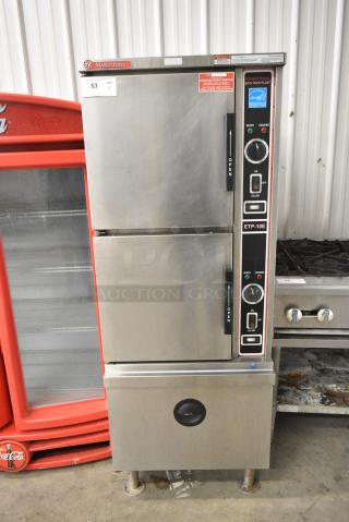 Market Forge ETP-10E Stainless Steel Commercial Electric Powered 2 Deck Steam Cabinet. 208 Volts, 3 Phase.