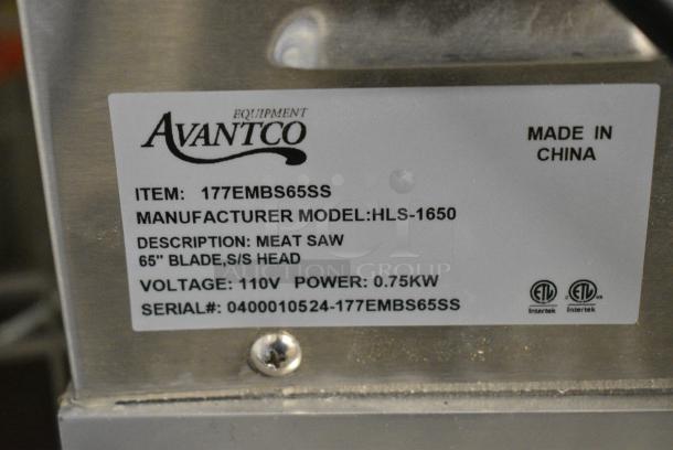 Avantco 177EMBS65SS Stainless Steel Commercial Countertop Meat Saw. 110 Volts, 1 Phase. Tested and Working! - Image 3 of 4