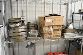 ALL ONE MONEY! Tier Lot of Various Items Including Metal Round Baking Pans and Drop In Bins