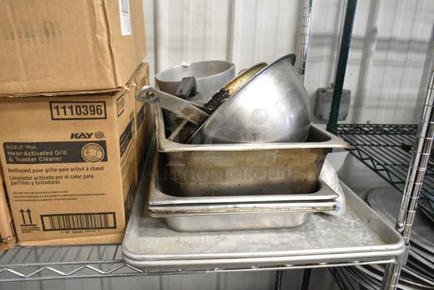 ALL ONE MONEY! Tier Lot of Various Items Including Metal Round Baking Pans and Drop In Bins - Image 3 of 6