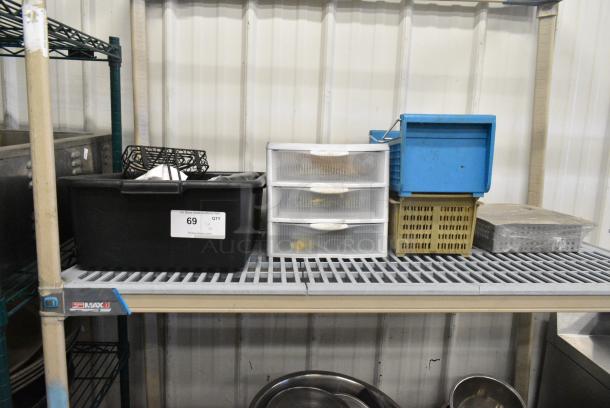 ALL ONE MONEY! Tier Lot of Various Items Including Poly Silverware Bins - Image 1 of 2
