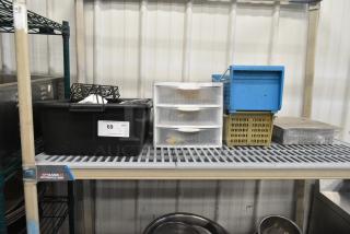 ALL ONE MONEY! Tier Lot of Various Items Including Poly Silverware Bins