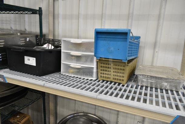 ALL ONE MONEY! Tier Lot of Various Items Including Poly Silverware Bins - Image 2 of 2