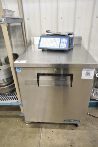 BRAND NEW SCRATCH AND DENT! 2024 True TWT-27F-HC Stainless Steel Commercial Single Door Undercounter Freezer on Commercial Casters. 115 Volts, 1 Phase. Tested and Working!