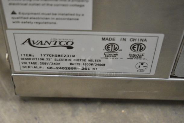 BRAND NEW SCRATCH AND DENT! 2024 Avantco 177CHSME23IM Stainless Steel Commercial Electric Cheese Melter. 208/240 Volts, 1 Phase. - Image 3 of 4
