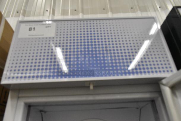 BRAND NEW SCRATCH AND DENT! Galaxy 177GDN5RBW Metal Commercial Single Door Reach In Cooler Merchandiser with Red, White, and Blue LED Lighting. 110-120 Volts, 1 Phase. Tested and Working! - Image 5 of 7