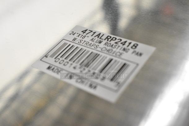 BRAND NEW SCRATCH AND DENT! 471ALRP2418K Choice 28 Qt. Aluminum Double Roaster Pan - 24" x 18" x 8 1/2" - Image 4 of 5