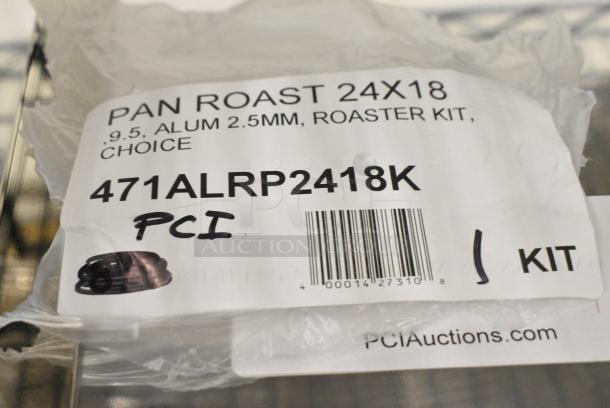 BRAND NEW SCRATCH AND DENT! 471ALRP2418K Choice 28 Qt. Aluminum Double Roaster Pan - 24" x 18" x 8 1/2" - Image 5 of 5