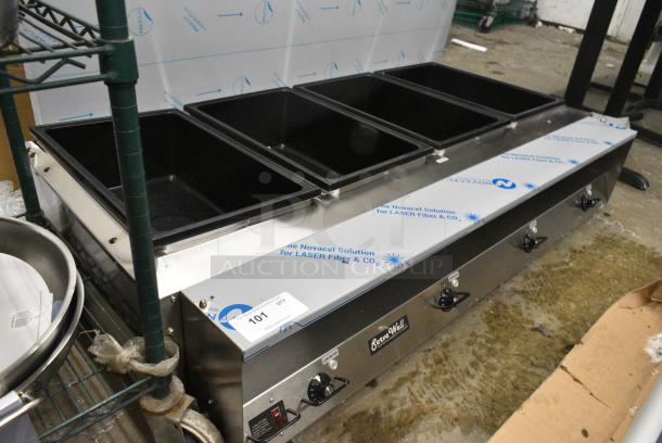 BRAND NEW SCRATCH AND DENT! Vollrath ServeWell 38104 Stainless Steel Commercial Electric Four Pan Sealed Well Hot Food Table. 120 Volts, 1 Phase. Cannot Test Due To Plug Style - Image 2 of 7