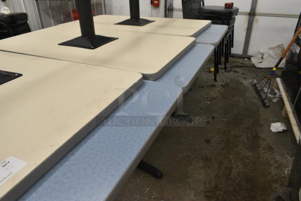 6 Dining Height Table on Black Metal Table Base. 6 Times Your Bid! - Image 5 of 5