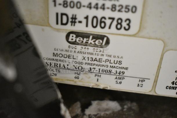 Berkel X13AE-PLUS Stainless Steel Commercial Countertop Meat Slicer. 120 Volts, 1 Phase. Tested and Working! - Image 6 of 6