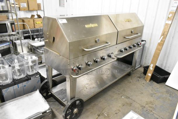 Crown Verity MCB Stainless Steel Propane Gas Powered Portable Outdoor Grill. - Image 1 of 6
