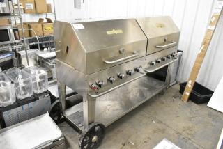 Crown Verity MCB Stainless Steel Propane Gas Powered Portable Outdoor Grill.