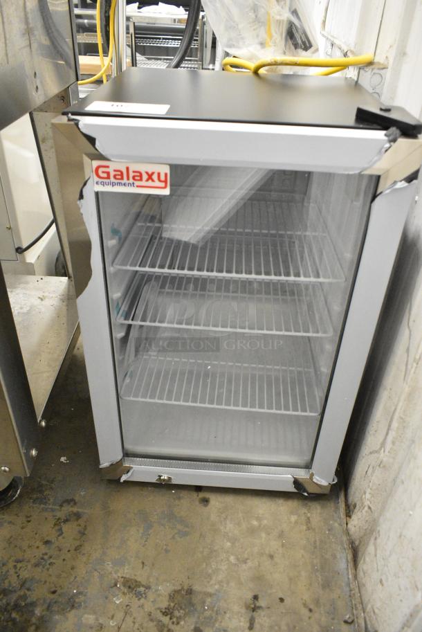 BRAND NEW SCRATCH AND DENT! Galaxy 177CRG3B Metal Mini Cooler Merchandiser. 110-120 Volts, 1 Phase. Tested and Powers On But Does Not Get Cold - Image 1 of 6
