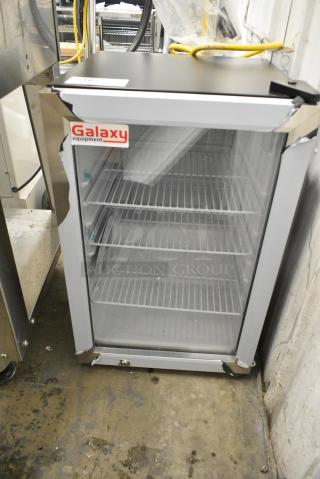 BRAND NEW SCRATCH AND DENT! Galaxy 177CRG3B Metal Mini Cooler Merchandiser. 110-120 Volts, 1 Phase. Tested and Powers On But Does Not Get Cold