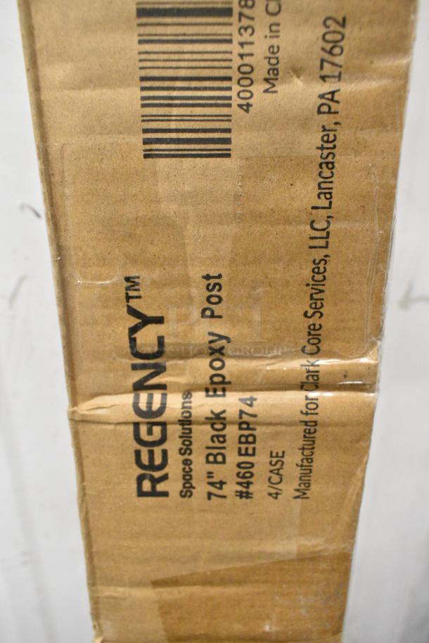 BRAND NEW SCRATCH AND DENT! Lot of 4 Regency 460EBP74 74" NSF Black Epoxy Post - Image 3 of 3