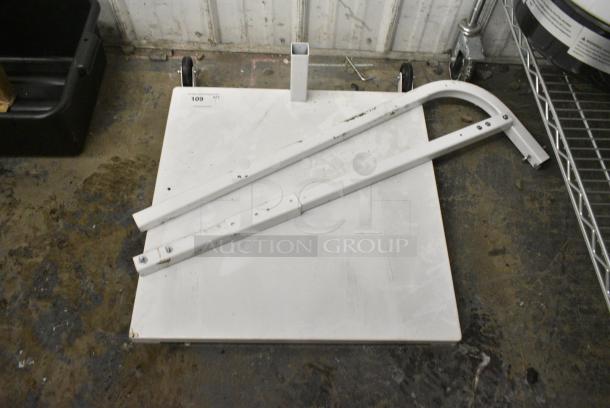 BRAND NEW SCRATCH AND DENT! White Metal Base - Image 1 of 3